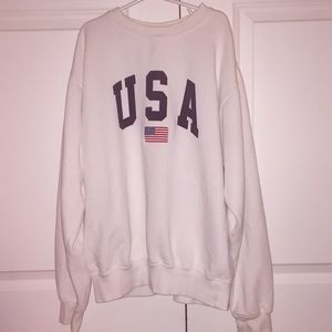 White USA brandy Melville crewneck